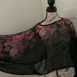 Gorgeous see though wide sleeve blouse